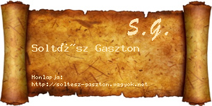 Soltész Gaszton névjegykártya